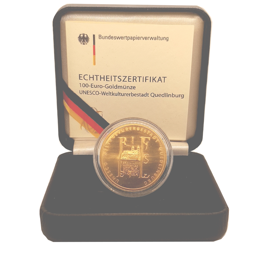 100-Euro-Goldmünze 2003 "UNESCO Weltkulturerbe Stadt Quedlinburg"