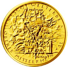 100-Euro-Goldmünze 2015 "UNESCO Welterbe –Oberes Mittelrheintal"