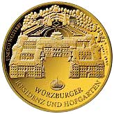 100-Euro-Goldmünze 2010 "UNESCO Welterbe – Würzburger Residenz und Hofgarten"