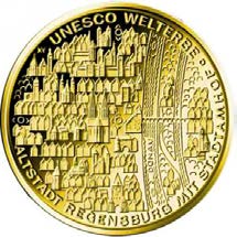 100-Euro-Goldmünze 2016 "UNESCO Welterbe – Altstadt Regensburg"