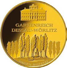 100-Euro-Goldmünze 2013 "UNESCO Welterbe – Gartenreich Dessau-Wörlitz"